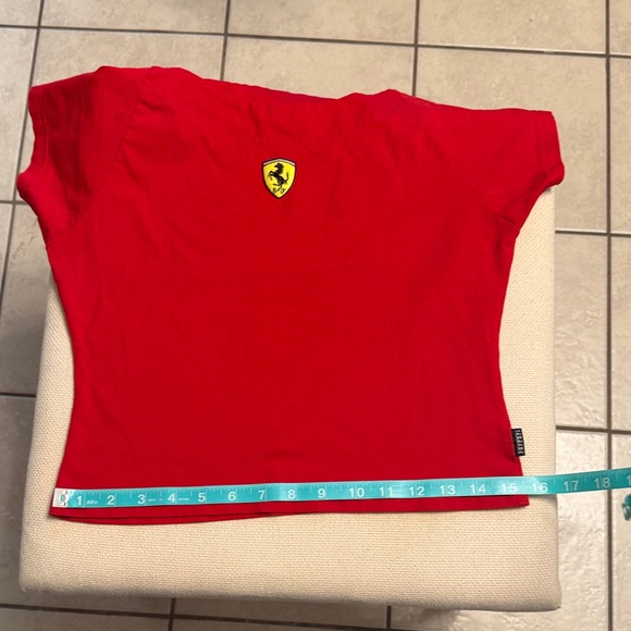 Ferrari Red Womens' Short Sleeve Tee with Shield Logo Size 2 - great condition - Picture 5 of 12